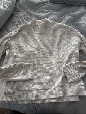 The North Face Cream Waffle-Knit Turtleneck Sweater